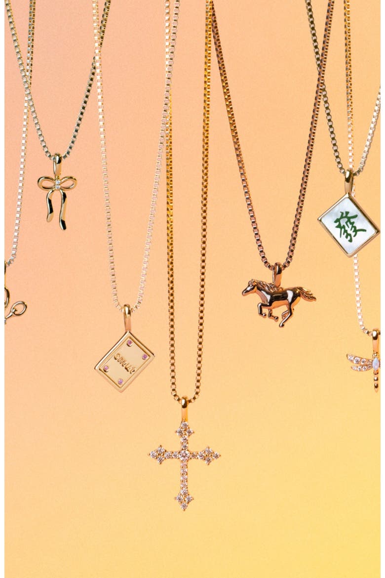 Opal Dragonfly Box Chain Necklace, Alternate, color, Gold Vermeil