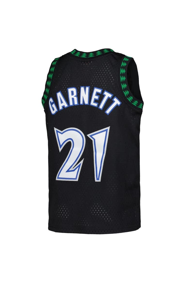 Youth Mitchell & Ness Kevin Garnett Black Minnesota Timberwolves 1997/98 Hardwood Classics Swingman Jersey, Alternate, color, Black