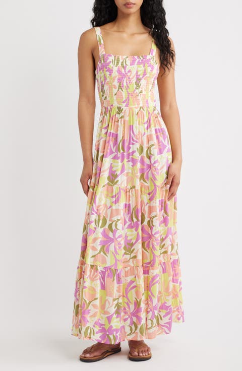 Topanga Canyon Print Sleeveless Maxi Dress