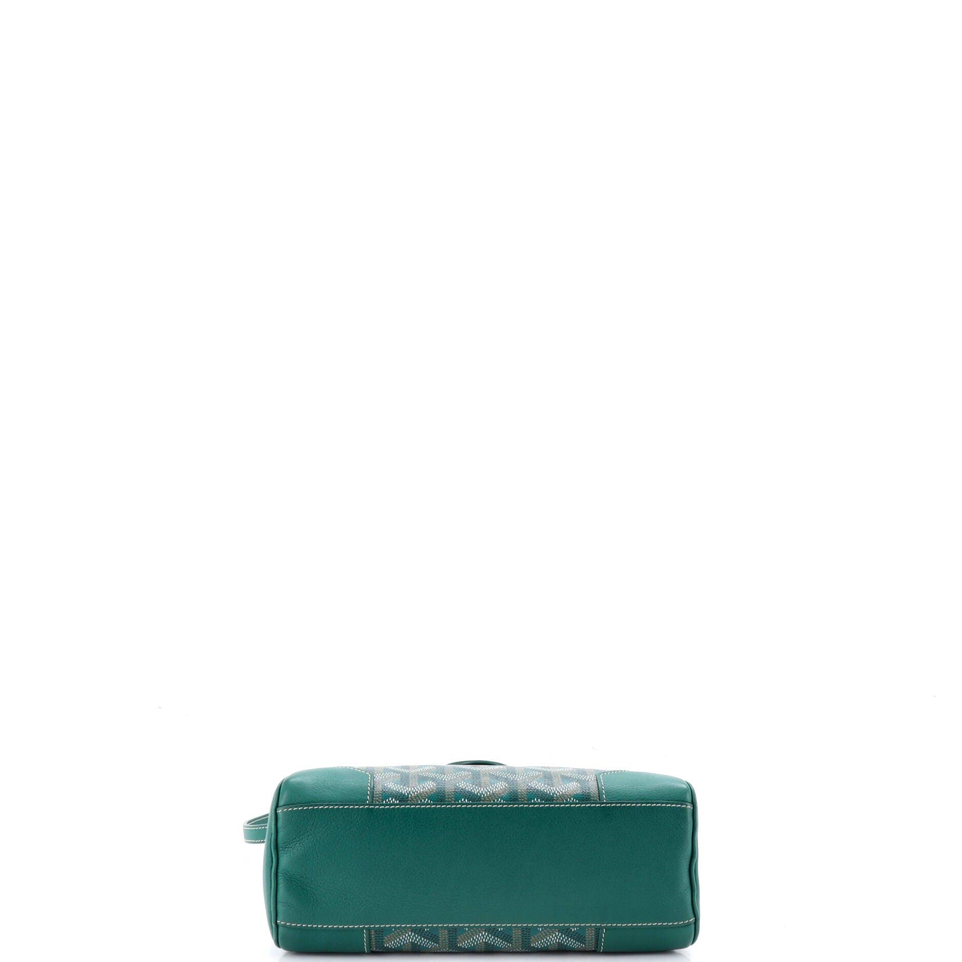 Pre-Owned Goyard Structured Saigon Top Handle Bag Coated Canvas with Leather Mini, Alternate, color, Green