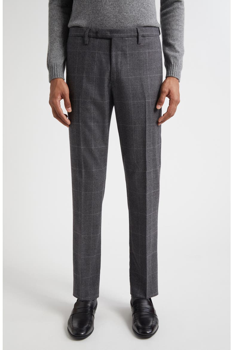 B-Line Windowpane Check Virgin Wool Suit, Alternate, color, GREY