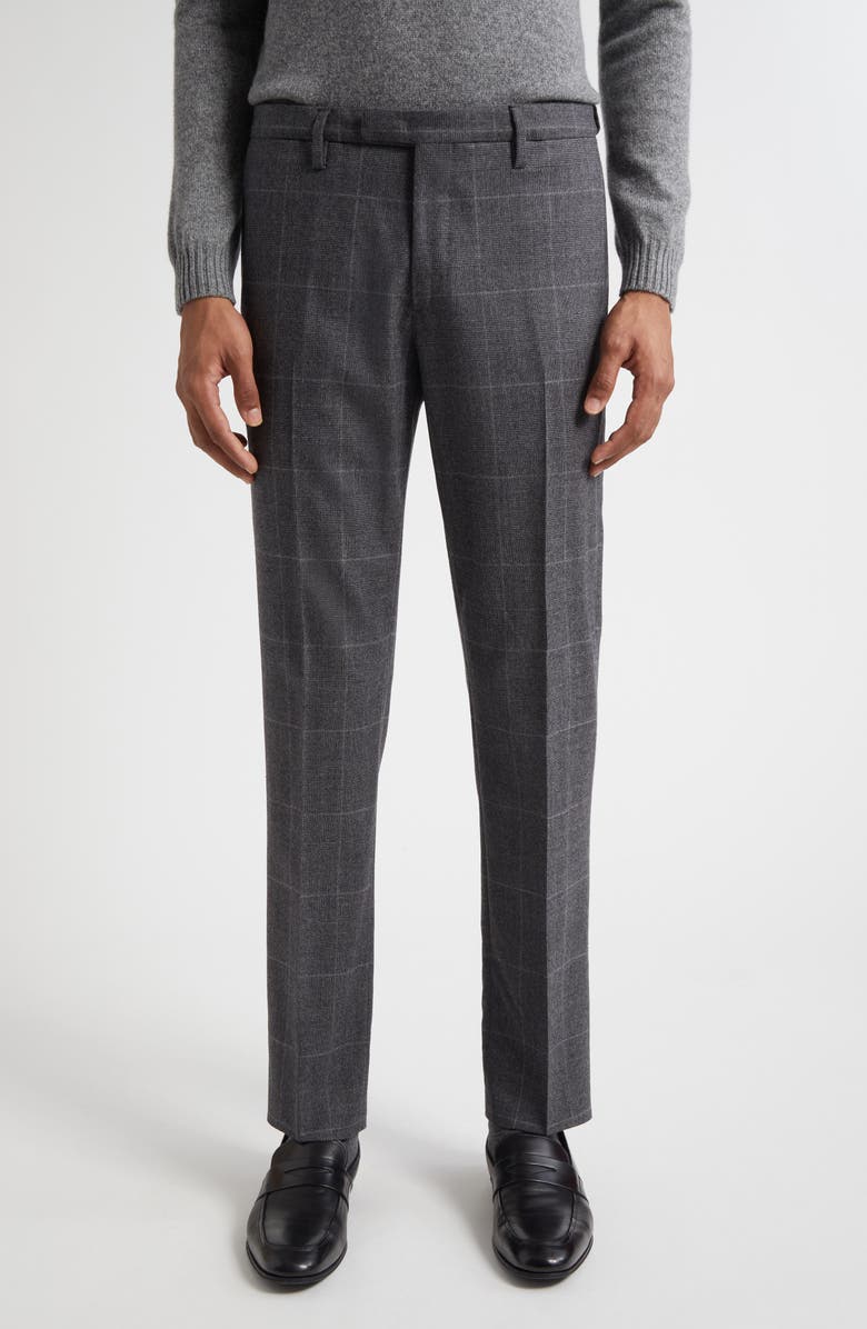 Boglioli B-Line Windowpane Check Virgin Wool Suit, Alternate, color, Grey