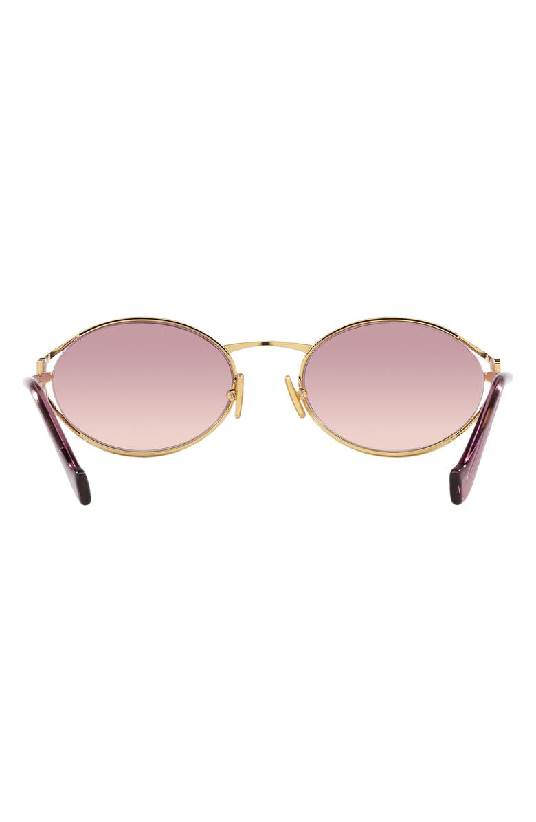Miu Miu 54mm Gradient Oval Sunglasses, Alternate, color, Gold