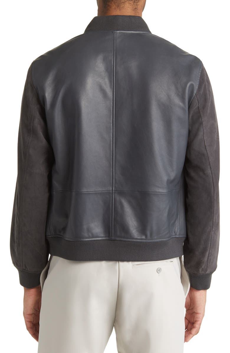 Theory Leather & Suede Varsity Jacket, Alternate, color, 