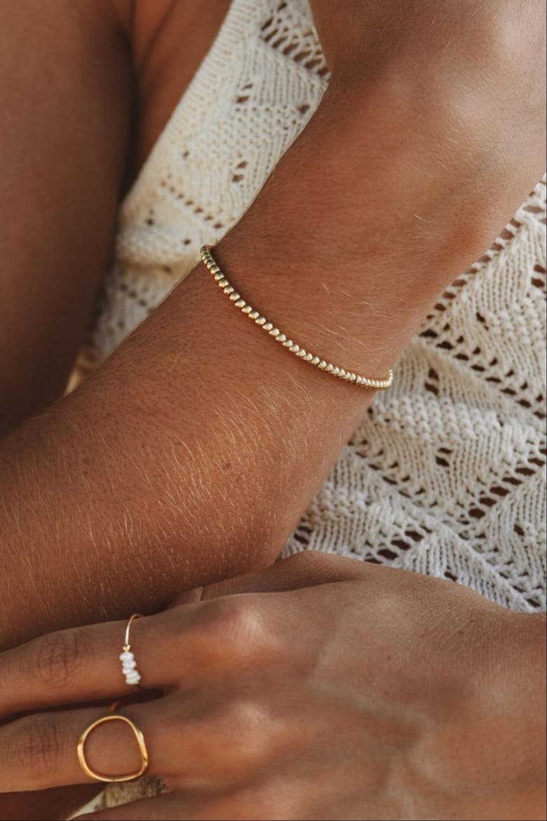 Beaded Bracelet, Alternate, color, Gold