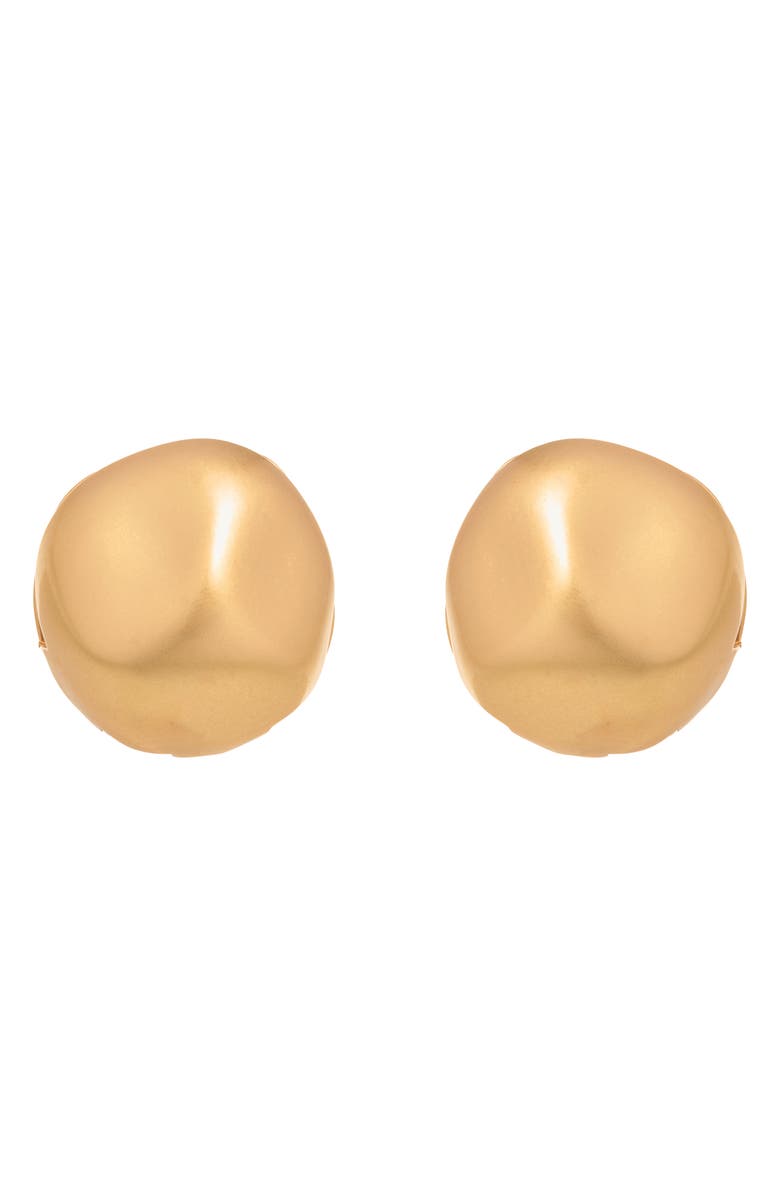 Reiss Tiara Tumbled Metal Front/Back Earrings, Alternate, color, Gold Tone