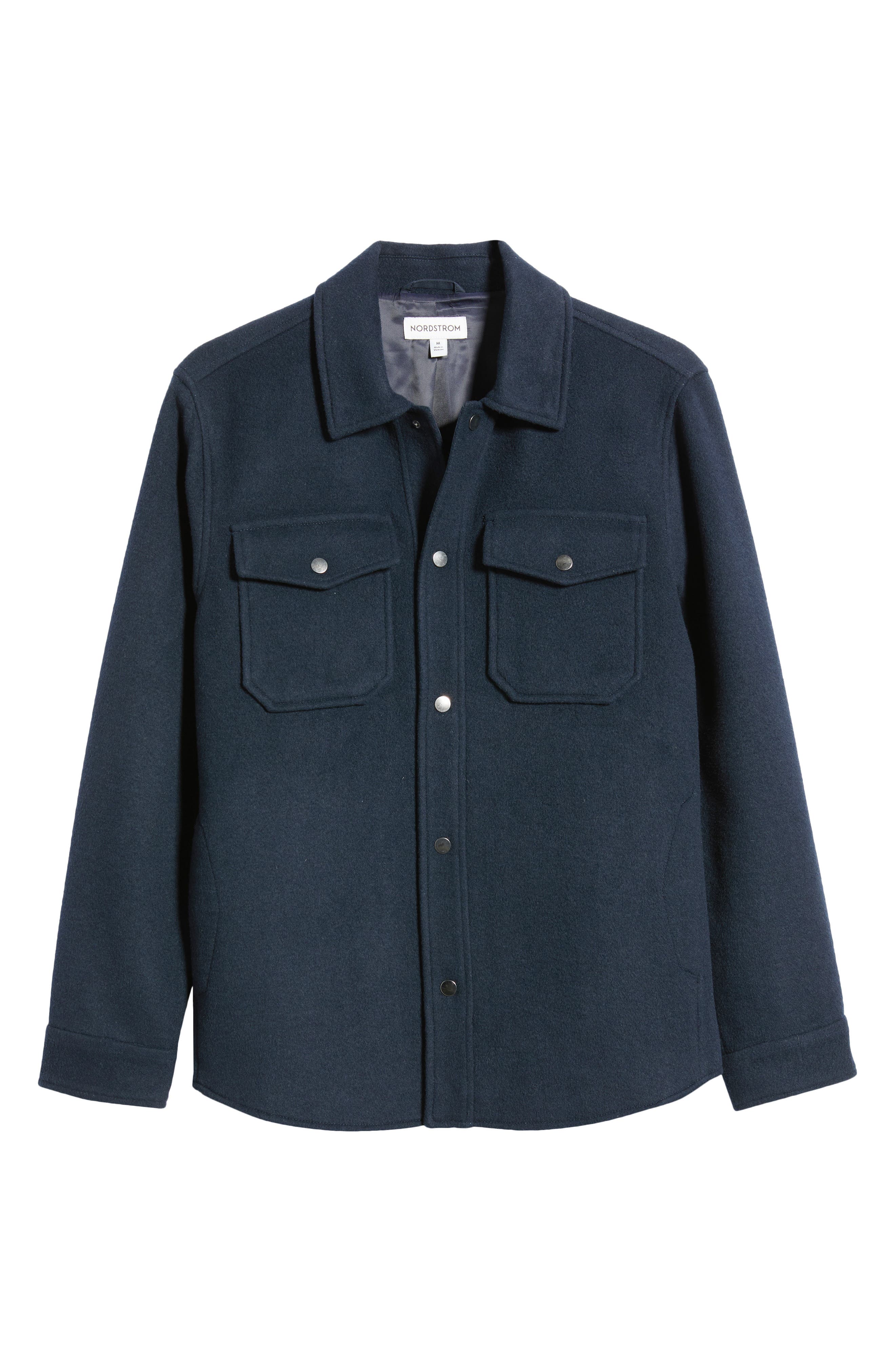Мужские куртки Nordstrom Wool Blend Shirt Jacket — фото 7