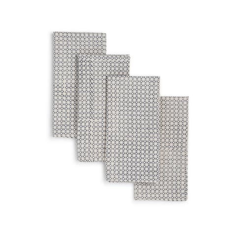Vertex Hand Block Printed Napkins - Set of 4
