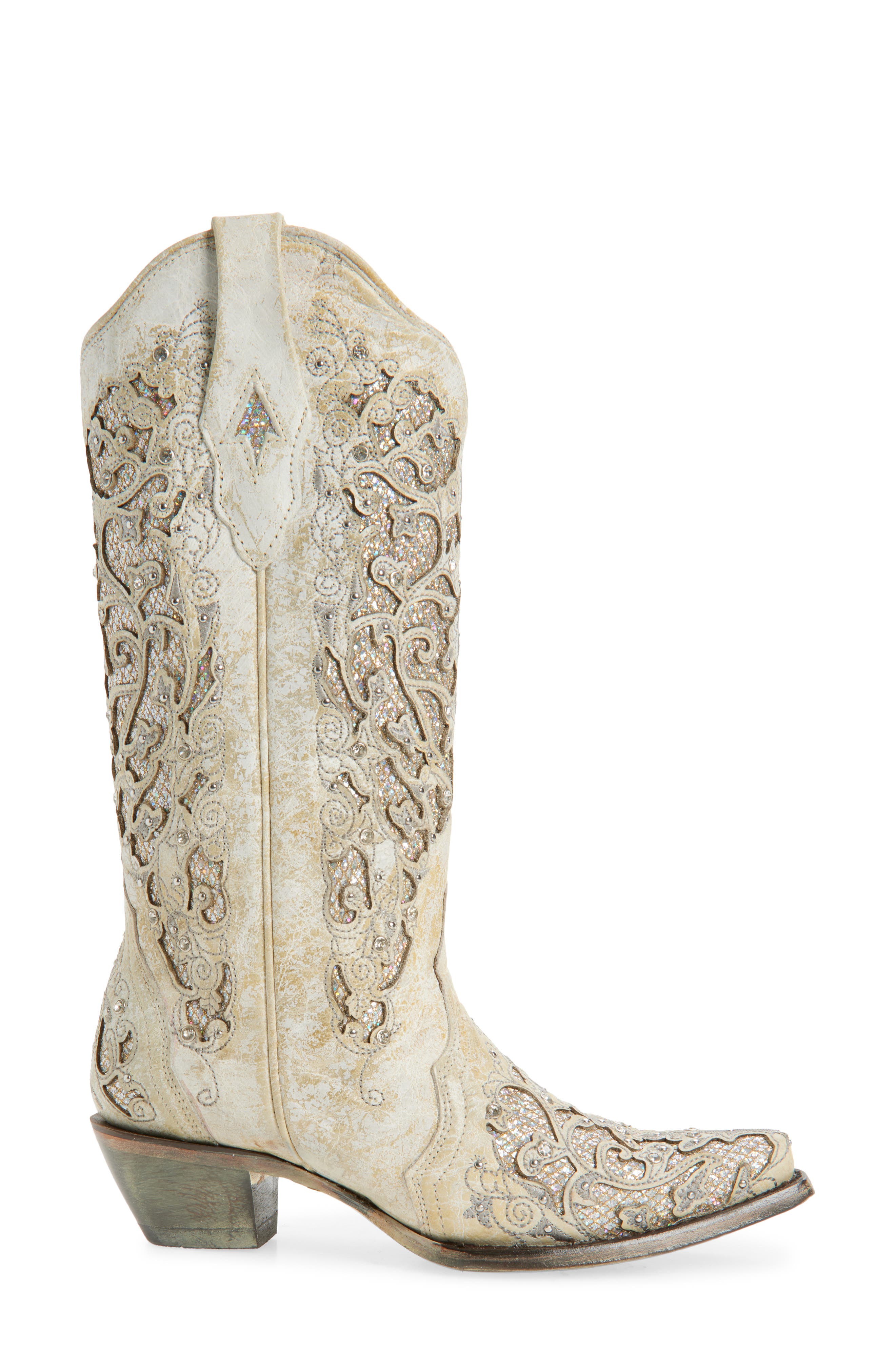 CORRAL Glitter Mid Calf Western Boot, Alternate, color, 
