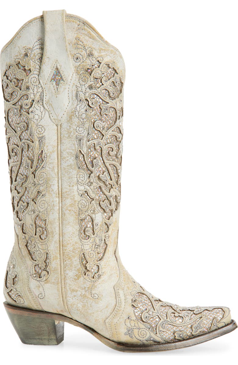 CORRAL Glitter Mid Calf Western Boot, Alternate, color,