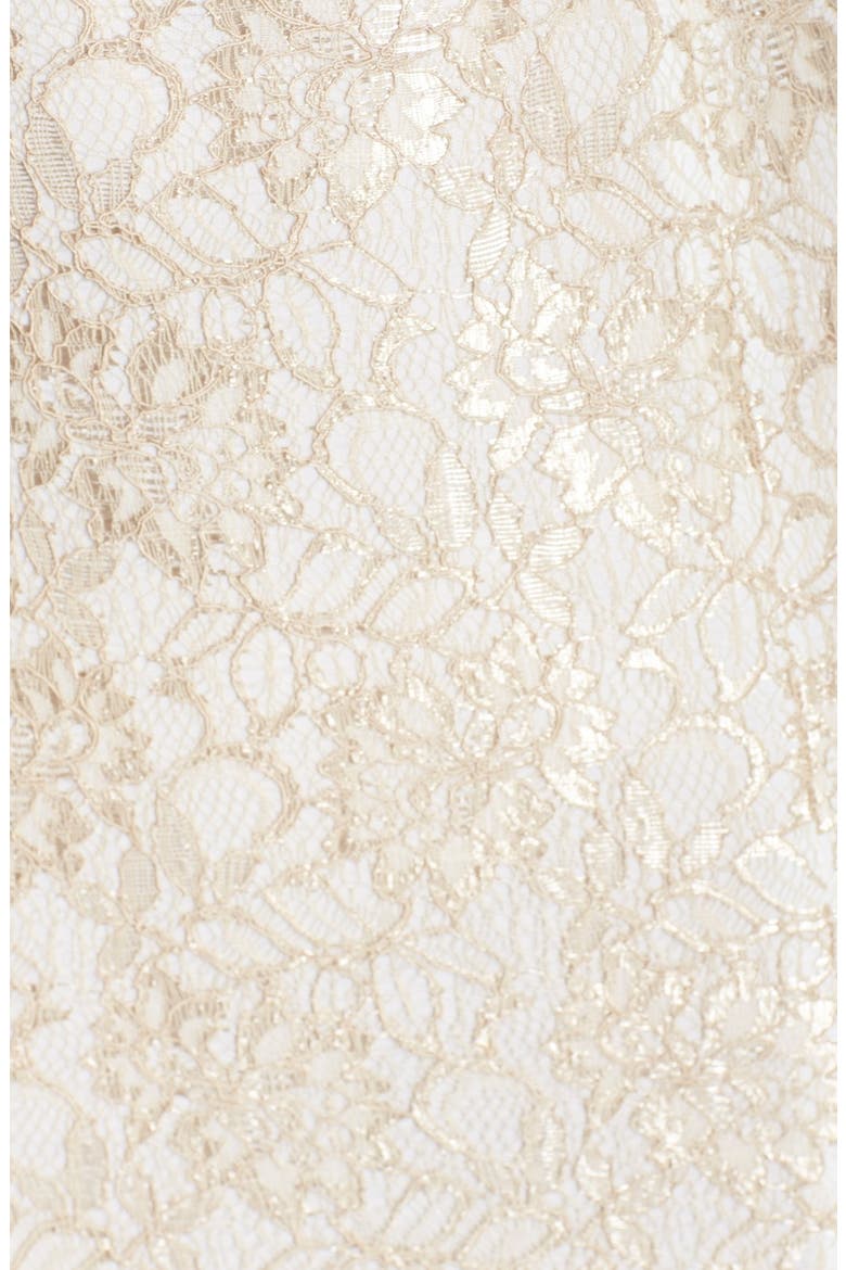 Illusion Yoke Lace Trumpet Gown, Alternate, color, CHAMPAGNE/ IVORY