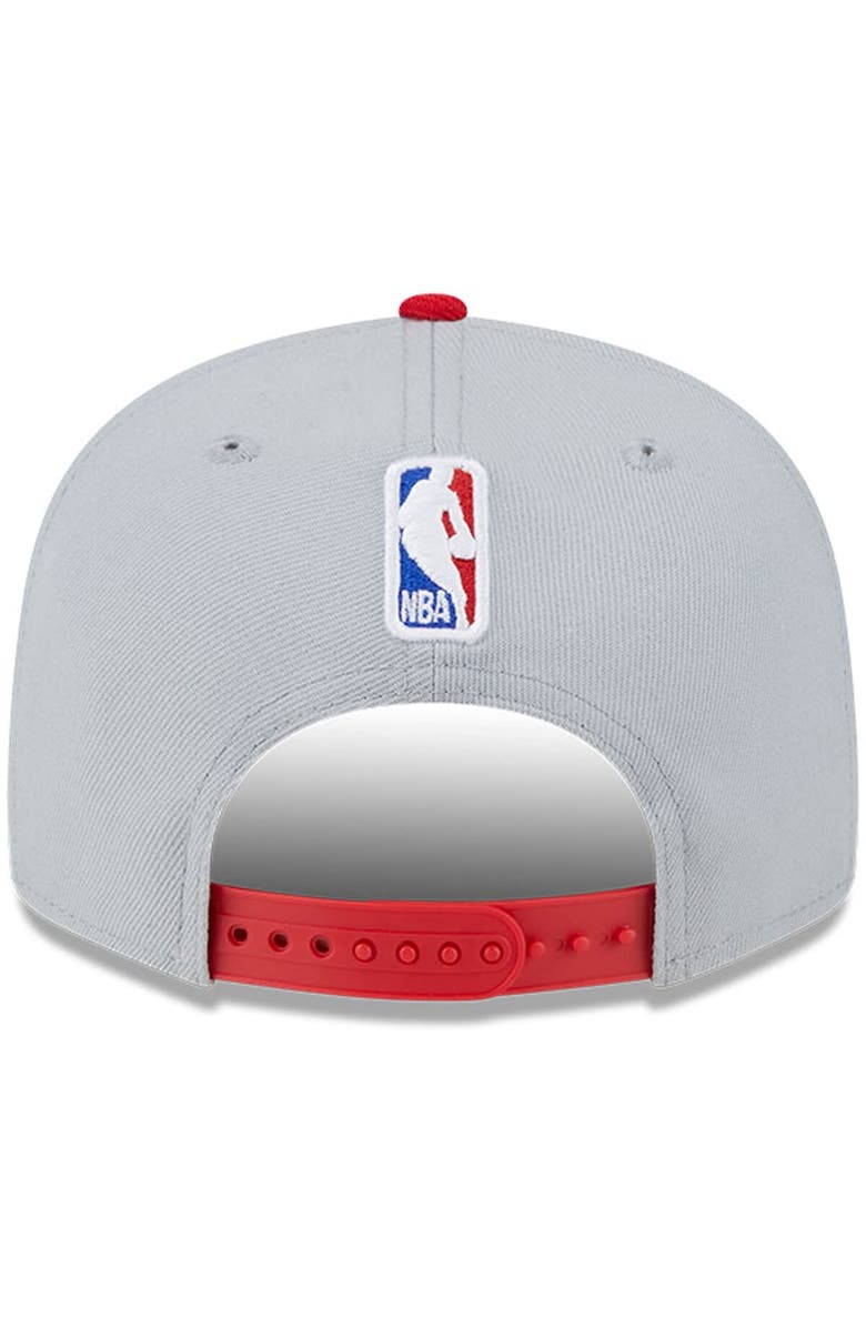 New Era Men's New Era Gray/Red Atlanta Hawks Tip-Off Two-Tone 9FIFTY Snapback Hat, Alternate, color, 