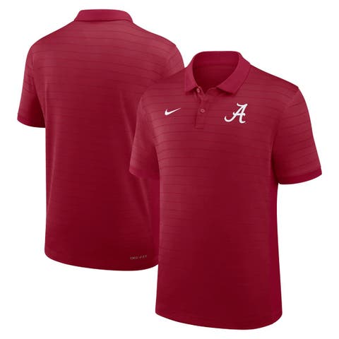Men's Nike Crimson Alabama Crimson Tide 2025 Early Season Coaches Sideline Victory Stripe Performance Polo