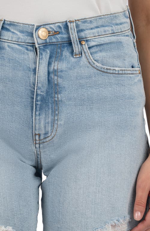 Kut From The Kloth Hailey High Waist Cutoff Denim Shorts In Blue