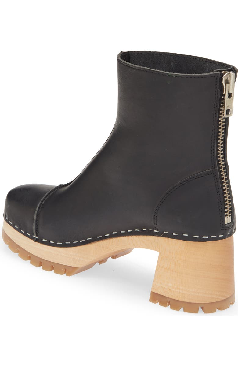 Swedish Hasbeens Stitchy Block Heel Bootie, Alternate, color,