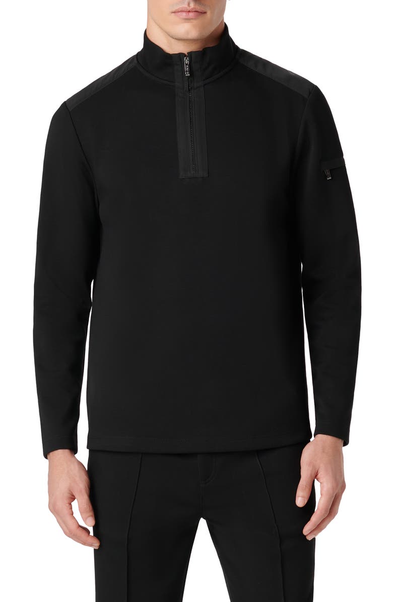 Bugatchi Soft Touch Quarter Zip Pullover, Main, color, 