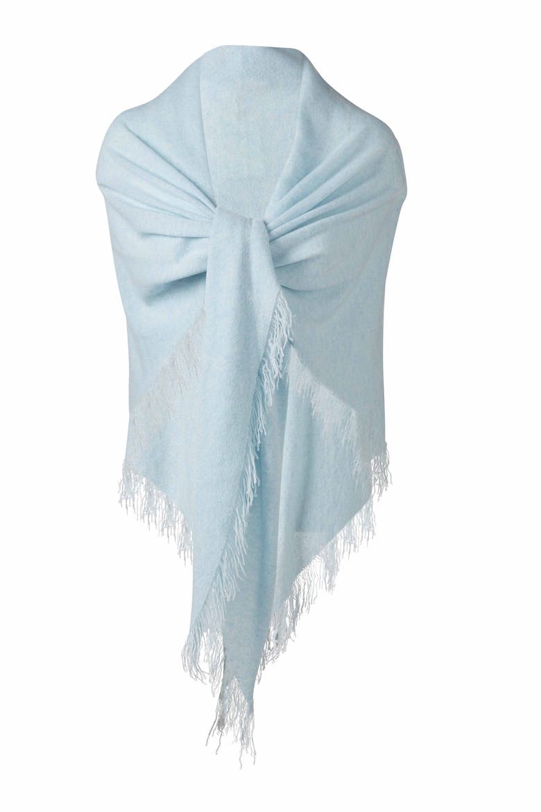 Cashmere Triangle Wrap, Main, color, Surf