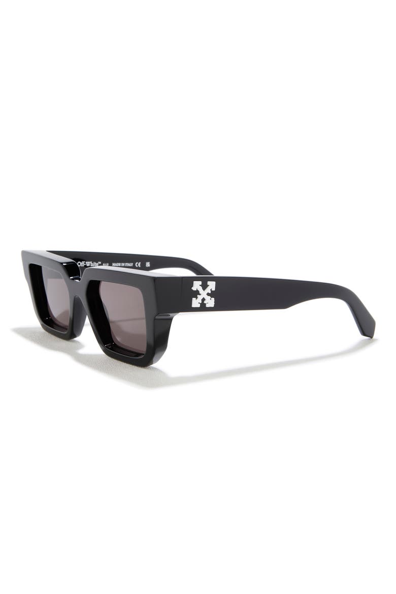 52mm Square Sunglasses, Alternate, color, BLACK DARK GREY