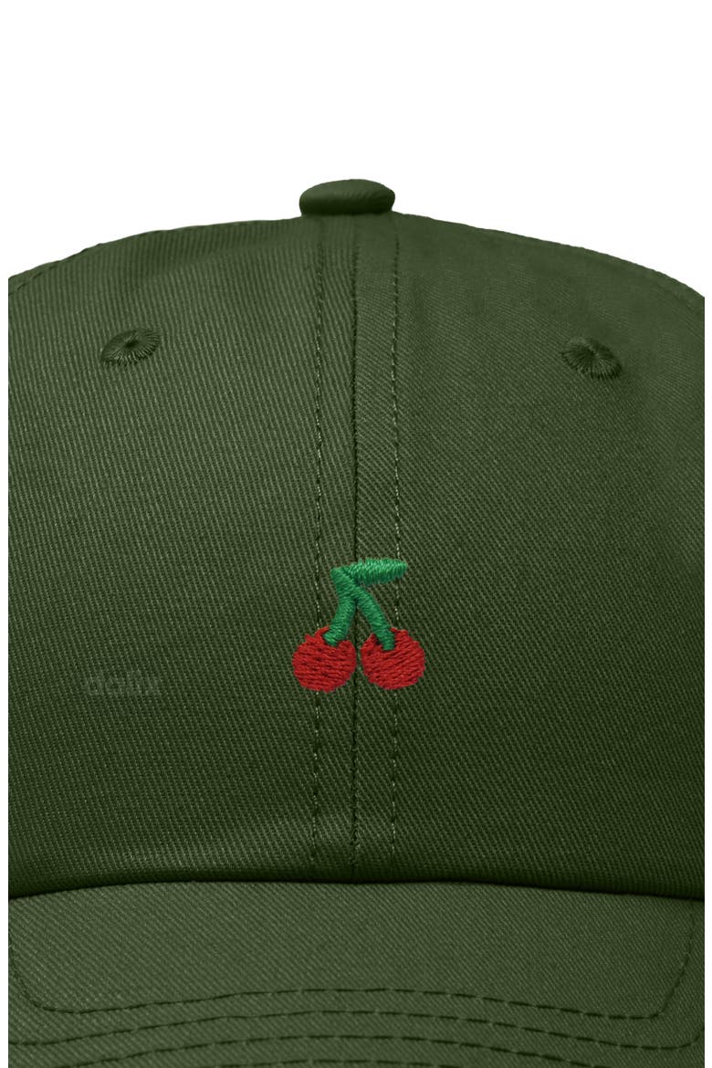 Lil Cherry Dad Cap, Alternate, color, Olive