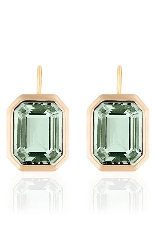 Goshwara Manhattan Emerald Cut Drop Earrings In Green