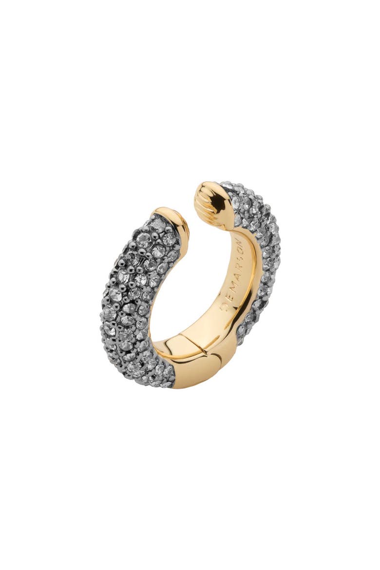 Lili Pavé Hoop Ear Cuff, Alternate, color, GOLD/ PAVE