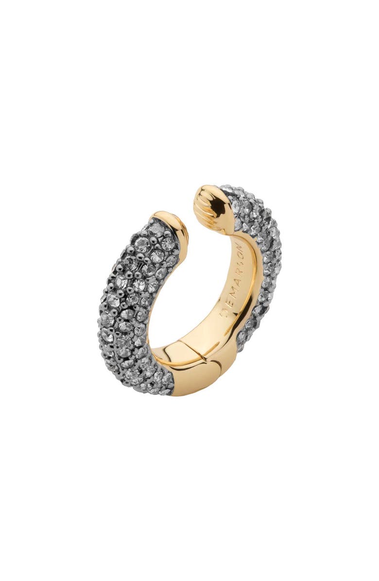 DEMARSON Lili Pavé Hoop Ear Cuff, Alternate, color, Gold/ Pave