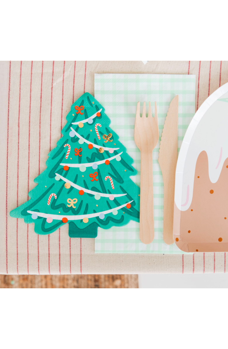 Daydream Society Baking Spirits Bright Christmas Tree Guest Napkins, Alternate, color, Assorted Pre-Pack