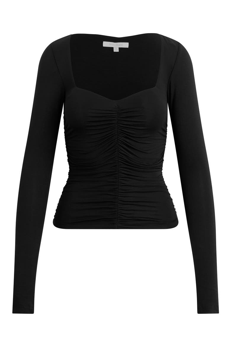 The Tracy Ruched Jersey Top, Alternate, color, BLACK