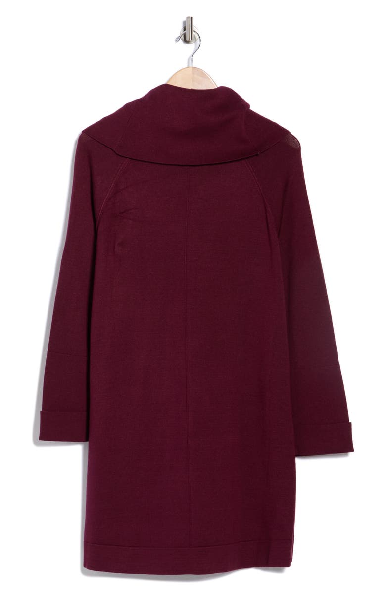 Vince Camuto Cowl Neck Sweater Dress, Alternate, color, Wine