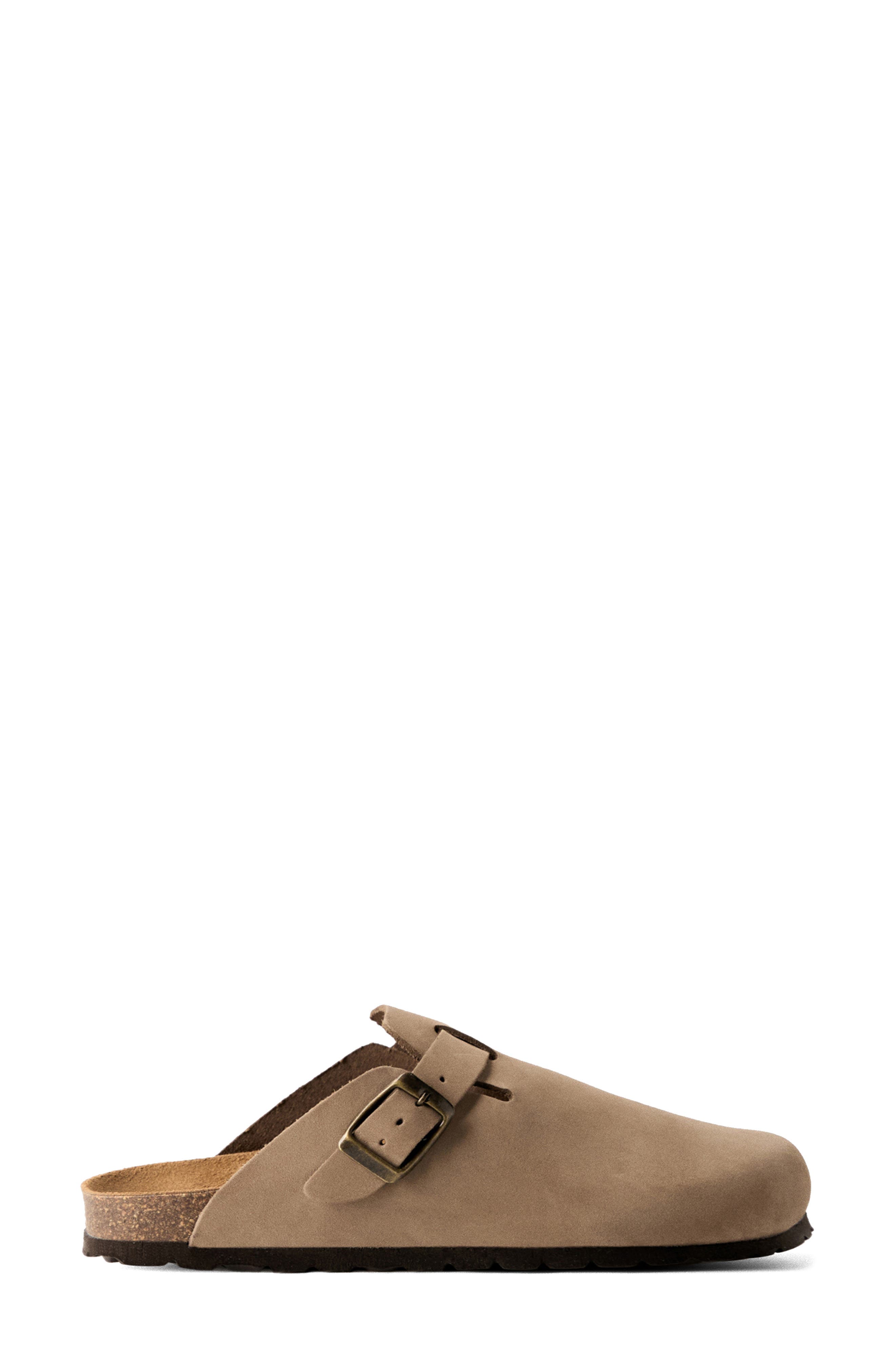 Leather Clog, Alternate, color, LIGHT/ PASTEL BROWN