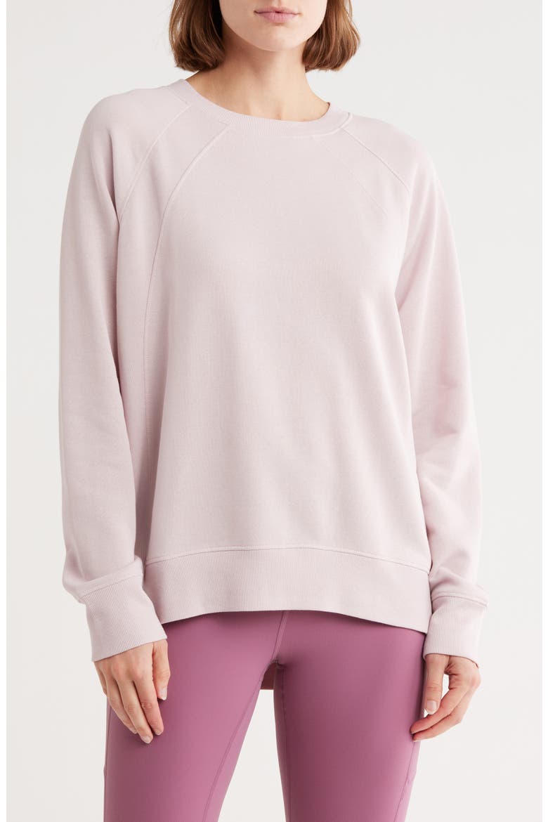 Drew Crewneck Sweatshirt, Main, color, PURPLE LILAC