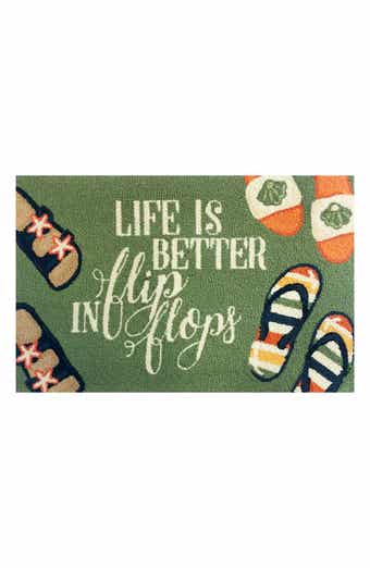 R16 HOME Life Is Better In Flip Flop Doormat