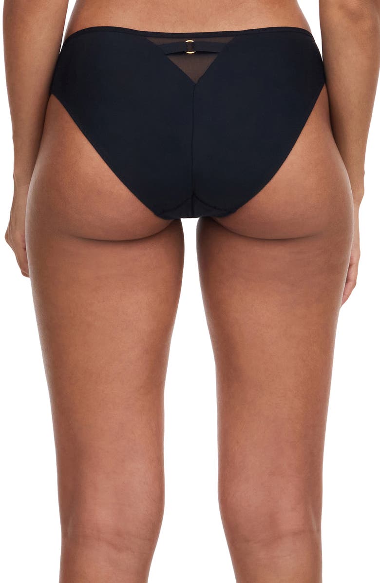 Chantelle Lingerie Fleurs Bikini, Alternate, color, Black