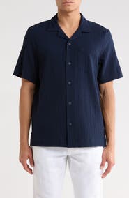 Original Penguin Seersucker Short Sleeve Camp Shirt