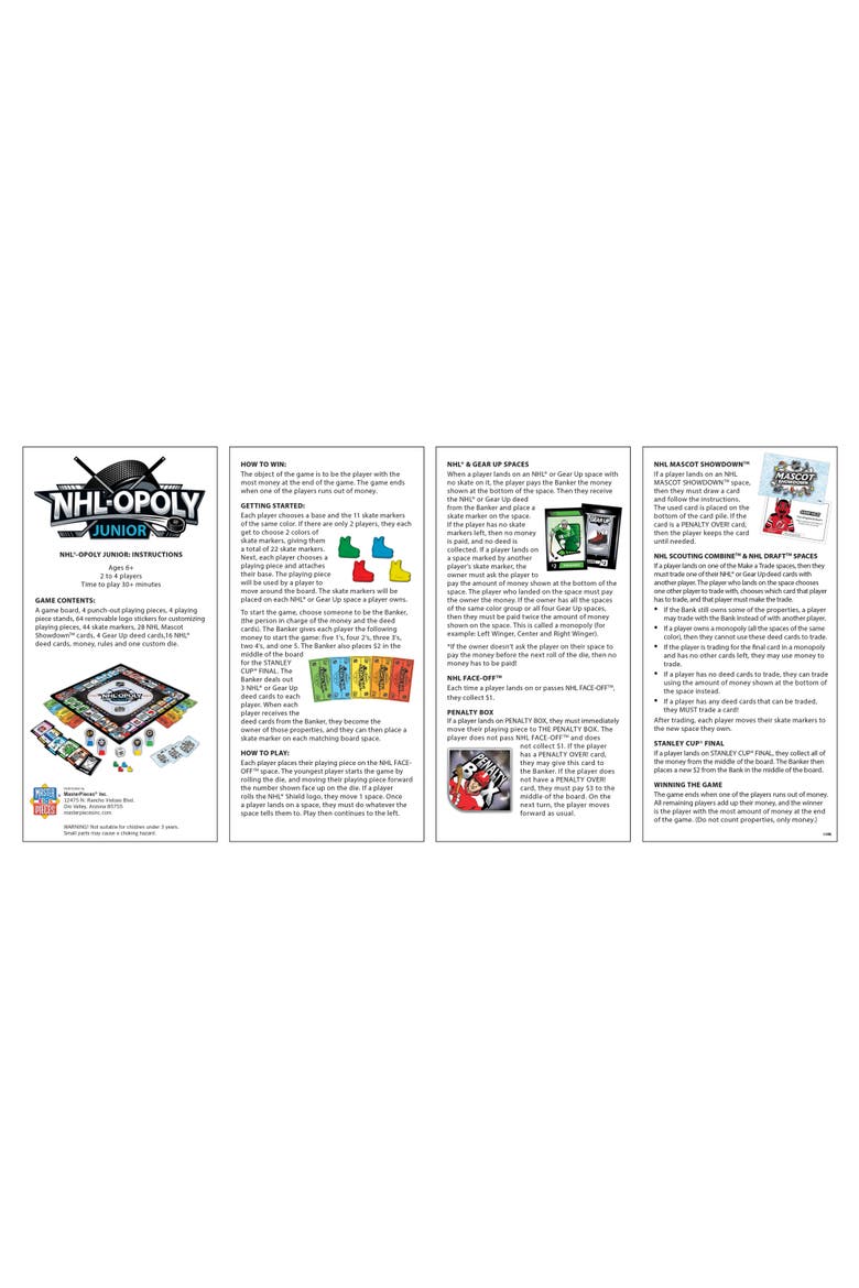 NHL Opoly Junior, Alternate, color, Multicolor