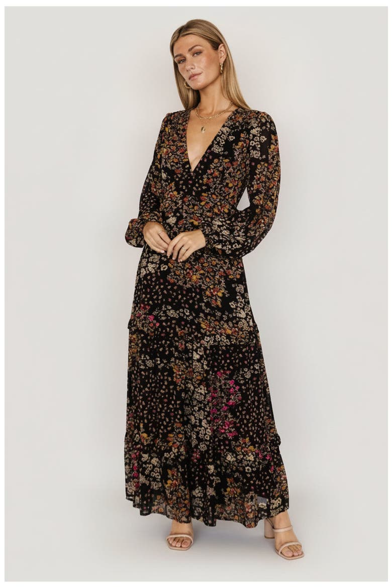deep dream flow maxi dress reviews Tulip Hem Maxi Dress Black Sea / XXS/XS