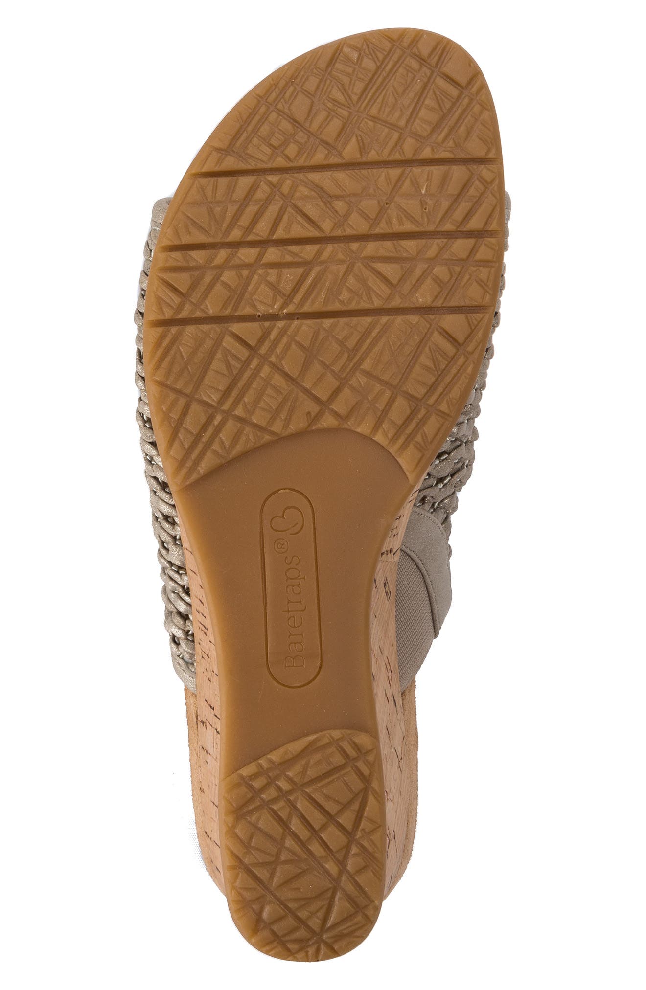 BARETRAPS Flossey Wedge Sandal, Alternate, color, Champagne