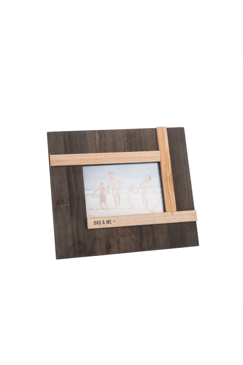 Dark Wood Dad and Me 4 x 6 inch Wood Picture Frame, Alternate, color, Brown