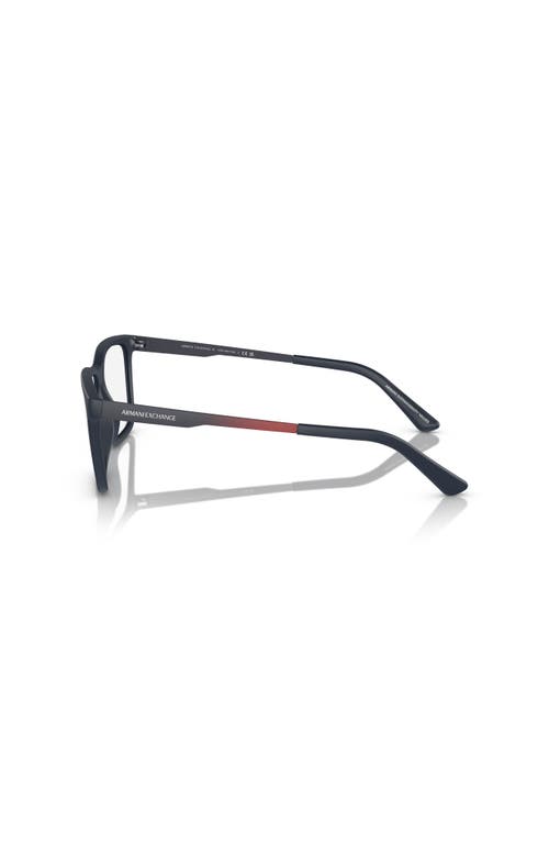 Armani Exchange 55mm Rectangle Optical Glasses In Blue