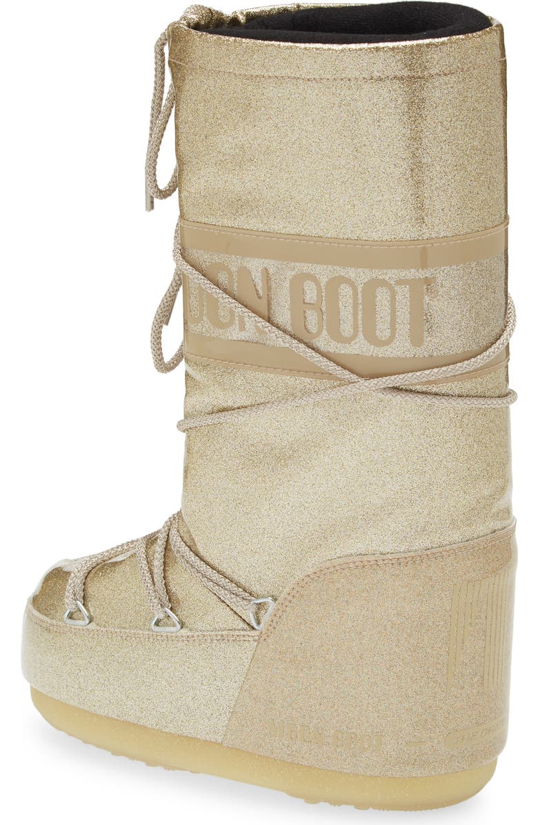 Moon Boot<sup>®</sup> Kids' Metallic Glitter Icon Water Repellent Moon Boot<sup>®</sup>, Alternate, color,