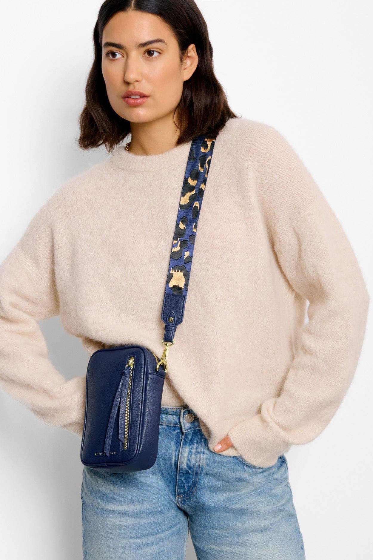 Katie Loxton Hallie Small Crossbody Bag in Midnight Blue, Alternate, color, Midnight Blue