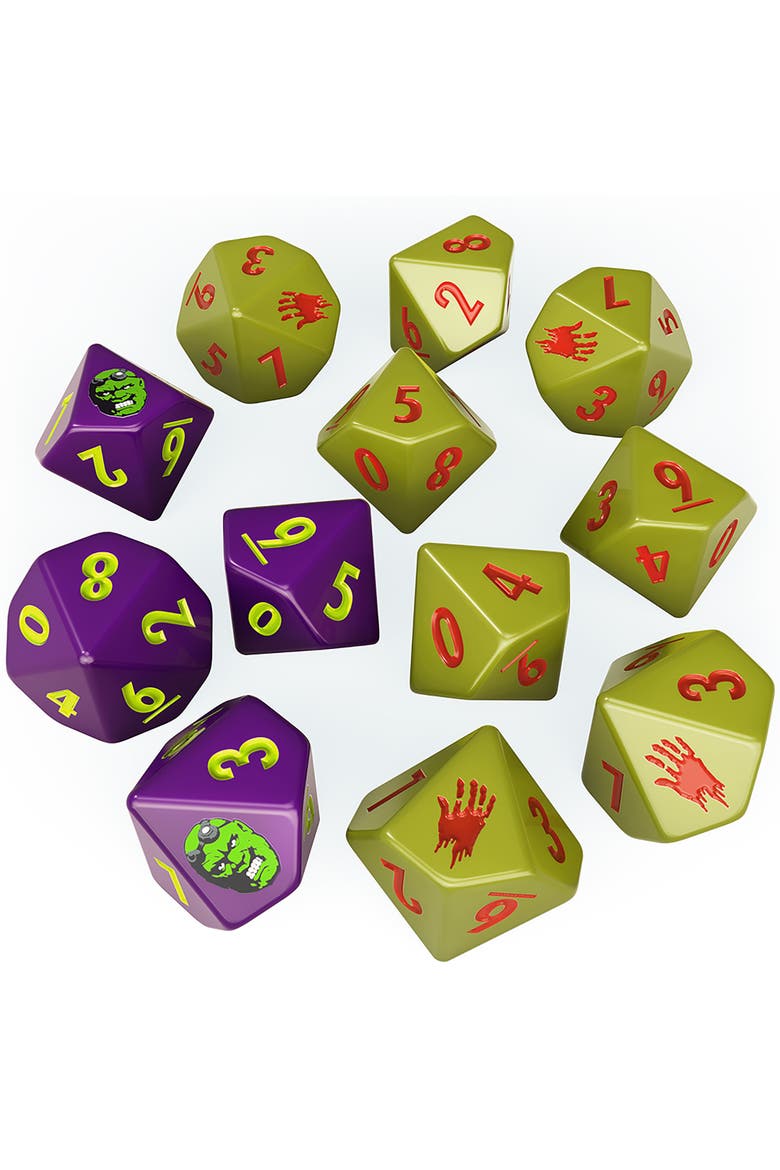 12 Piece Dice Set, Alternate, color, Multicolored