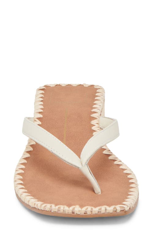 Dolce Vita Barty Flip Flop In White Leather