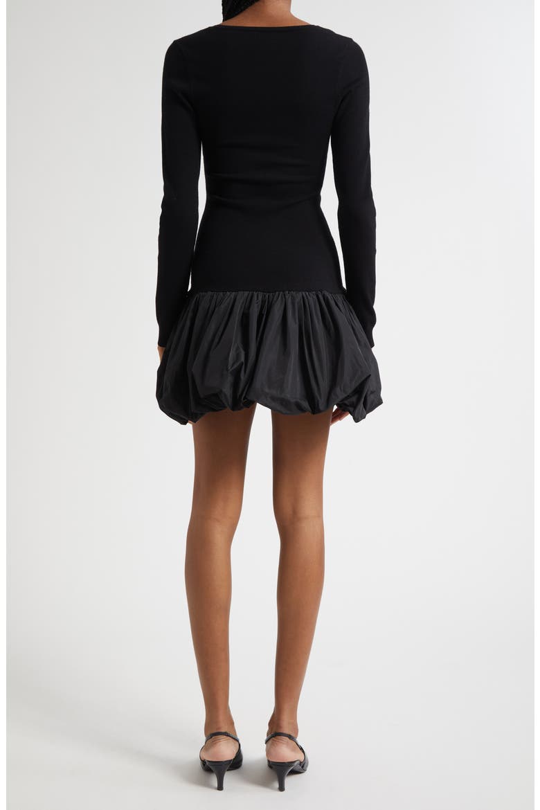 Brisa Long Sleeve Minidress, Alternate, color, BLACK