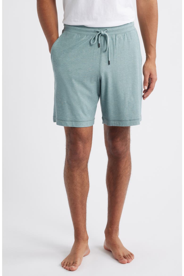 Ribbed Rayon Blend Drawstring Pajama Shorts, Main, color, PISTACHIO