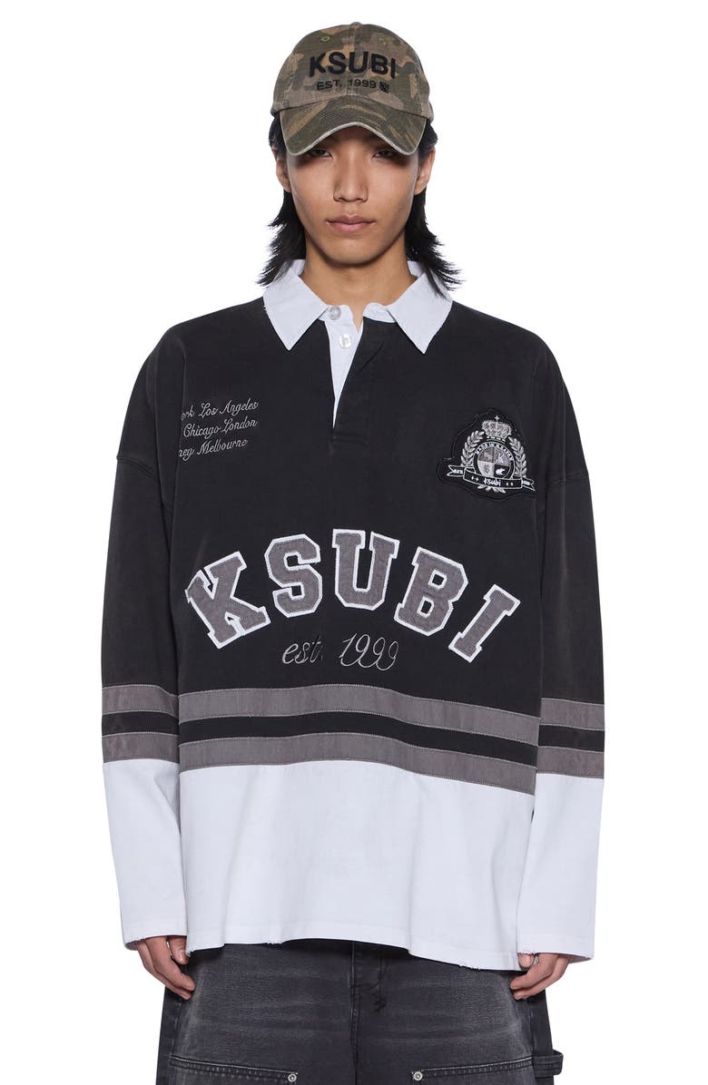 Ksubi Duke Rugby Jersey, Alternate, color, Black