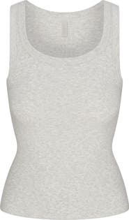 SKIMS Stretch Cotton Rib Scoop Tank