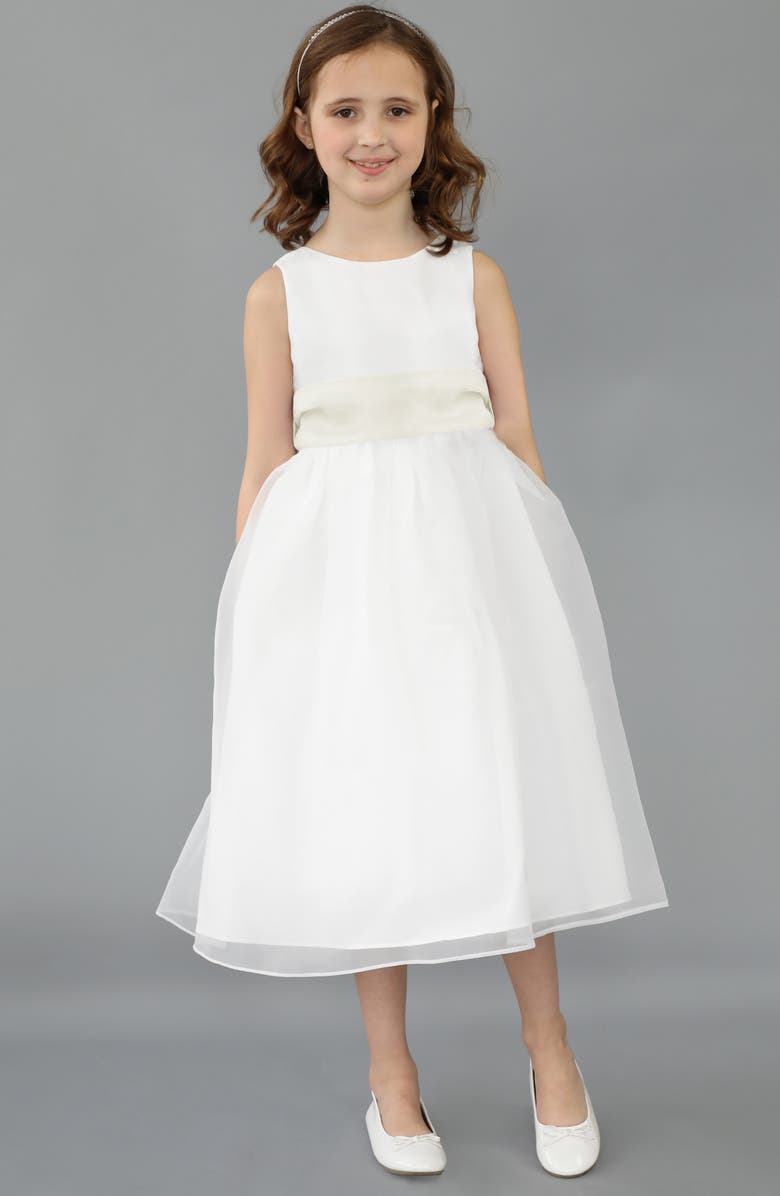 Us Angels Sleeveless Organza Dress, Alternate, color, 