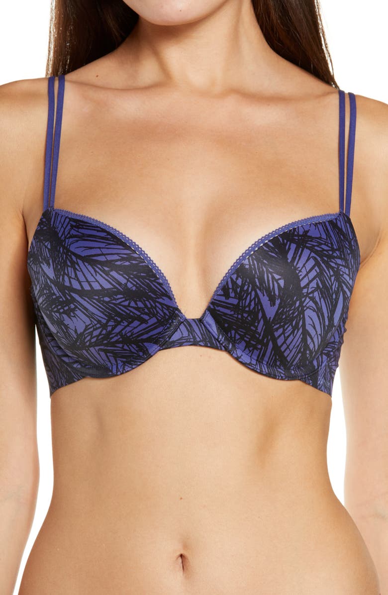 Calvin Klein Liquid Touch Underwire Push-Up Plunge Bra, Main, color,