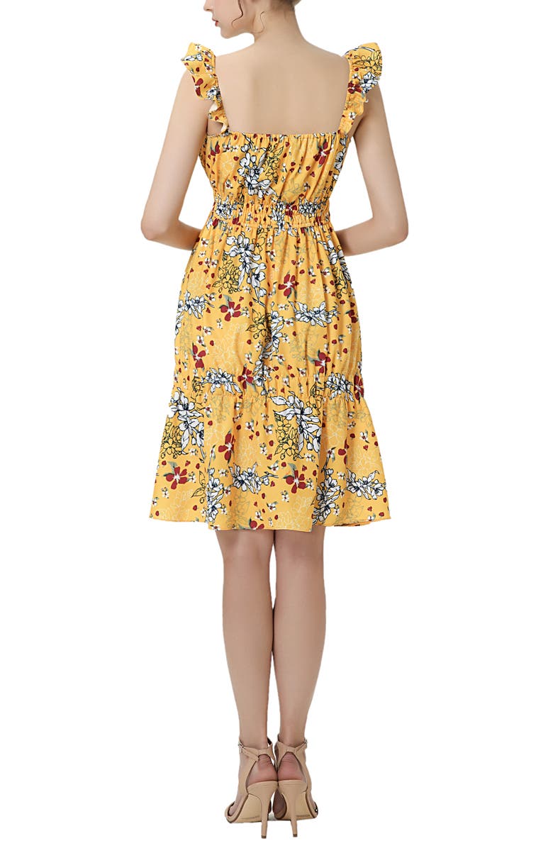 Kimi and Kai Jamie Floral Ruffle Strap Maternity Sundress, Alternate, color, 